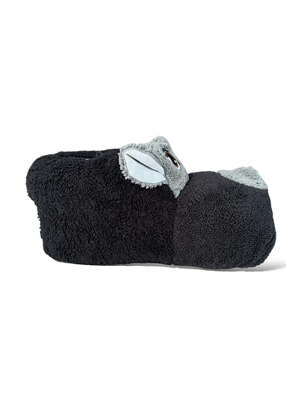 Siyah Unisex Panduf Ses Yapmayan Ev Patiği Sİyah - Füme-3