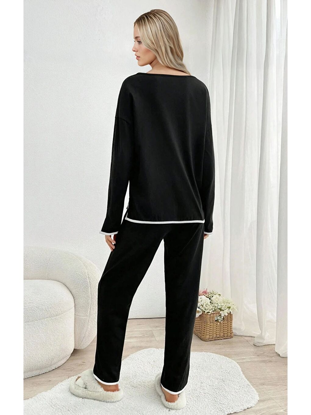 Relax Fit Süprem Pijama Takım Siyah-2