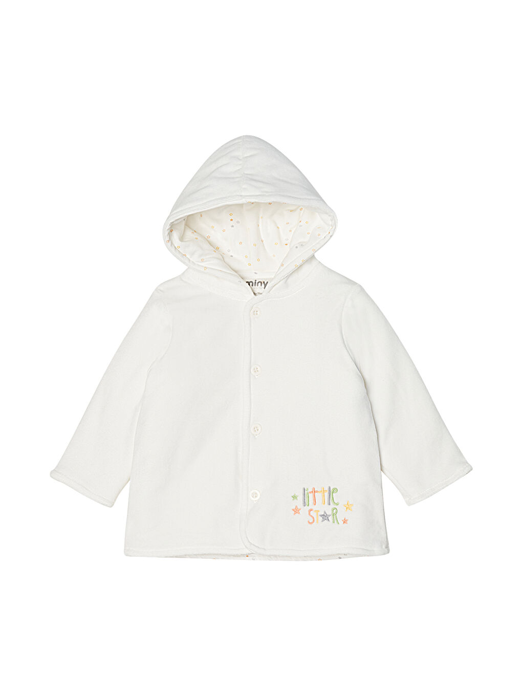 Beyaz Unisex Bebek Hırka-2