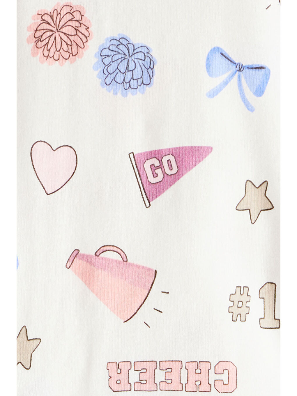 Kız Çocuk Ekru Pijama Set-2