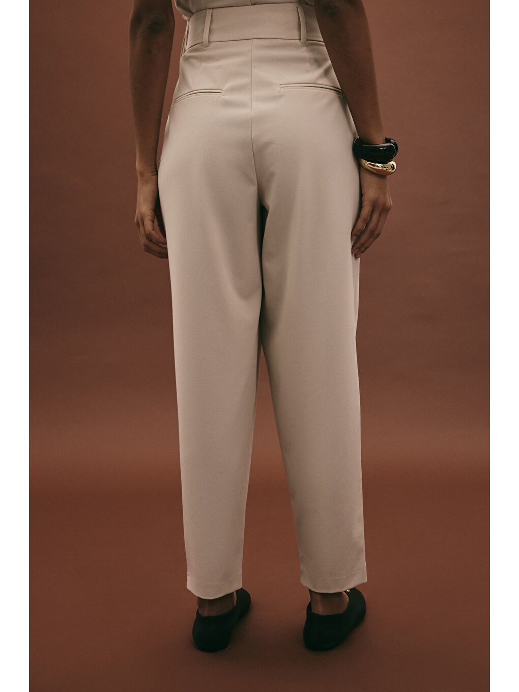 Bej Lena Havuç Pantolon - Taş-7