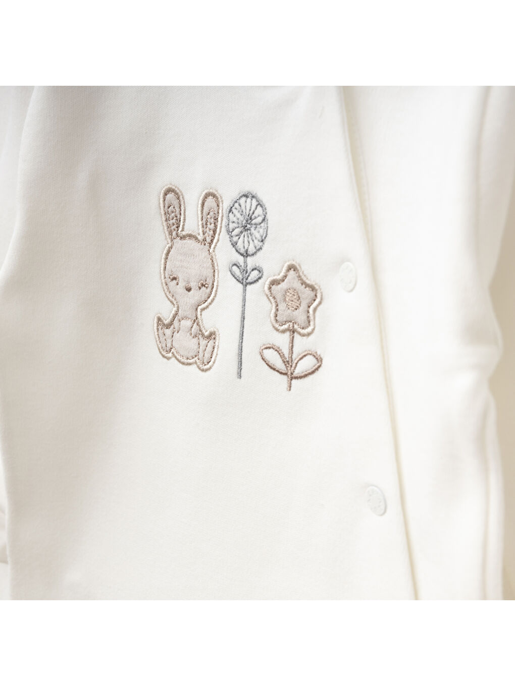 Ekru Kız Bebek Puantiyelli Zıbın Pantolon Bere 3'lü Alt Üst Bebek Takımı 0 Ay-6 Ay-1