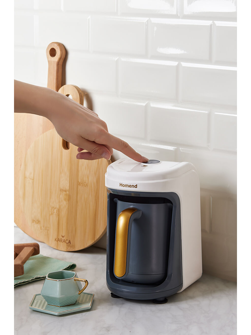 Pottoman 1860h Türk Kahve Makinesi Krem Gold-2