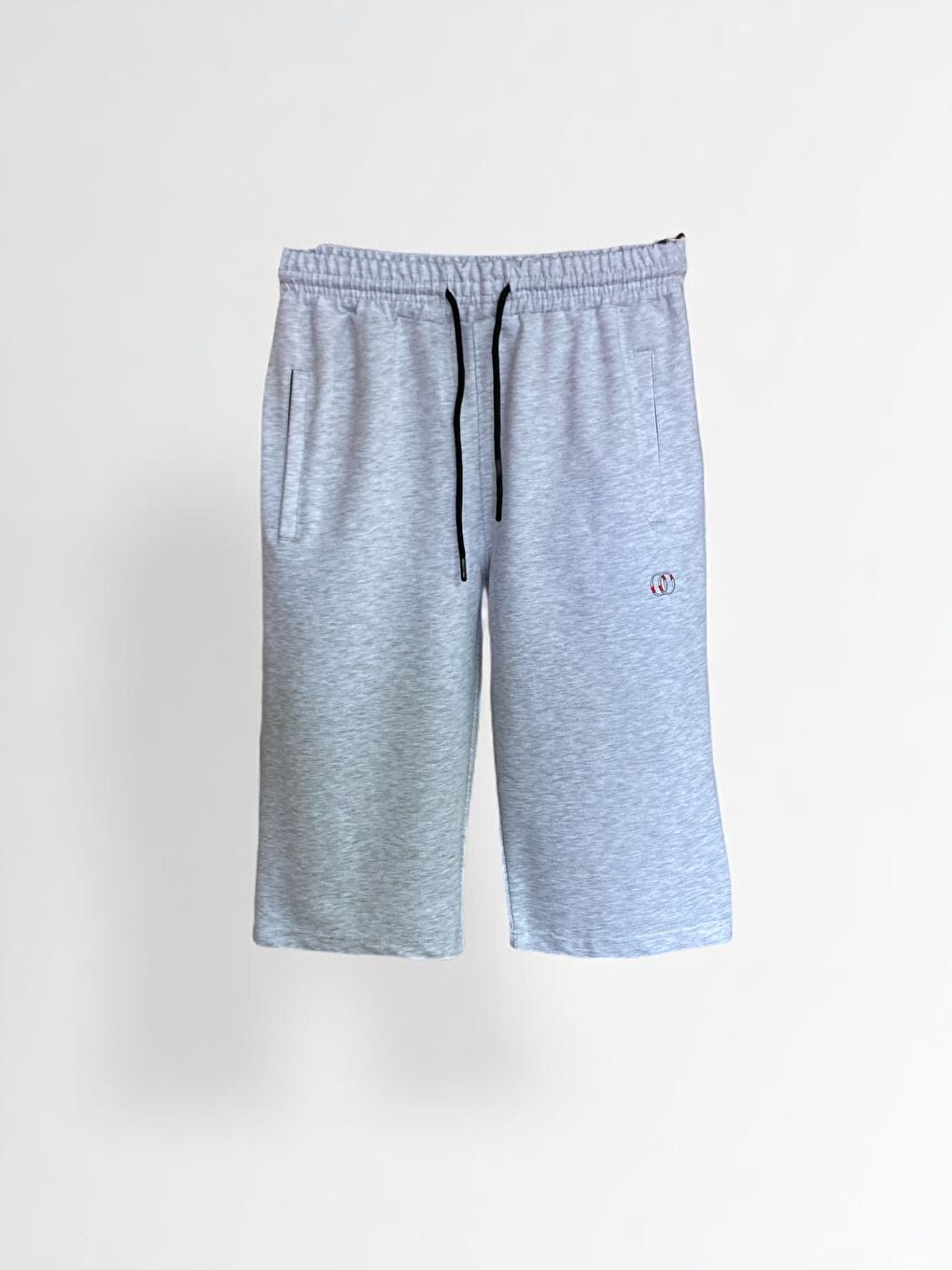 Gri Erkek Pamuklu Fermuarlı Cepli Kaliteli Yazlık Rahat Battal Kapri