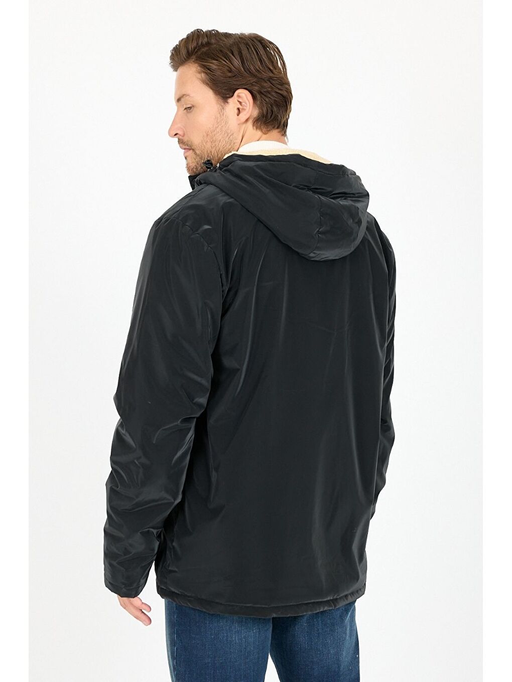 Siyah Vibes x Avmteks Kürklü Kapüşon Detaylı Mont 002-1