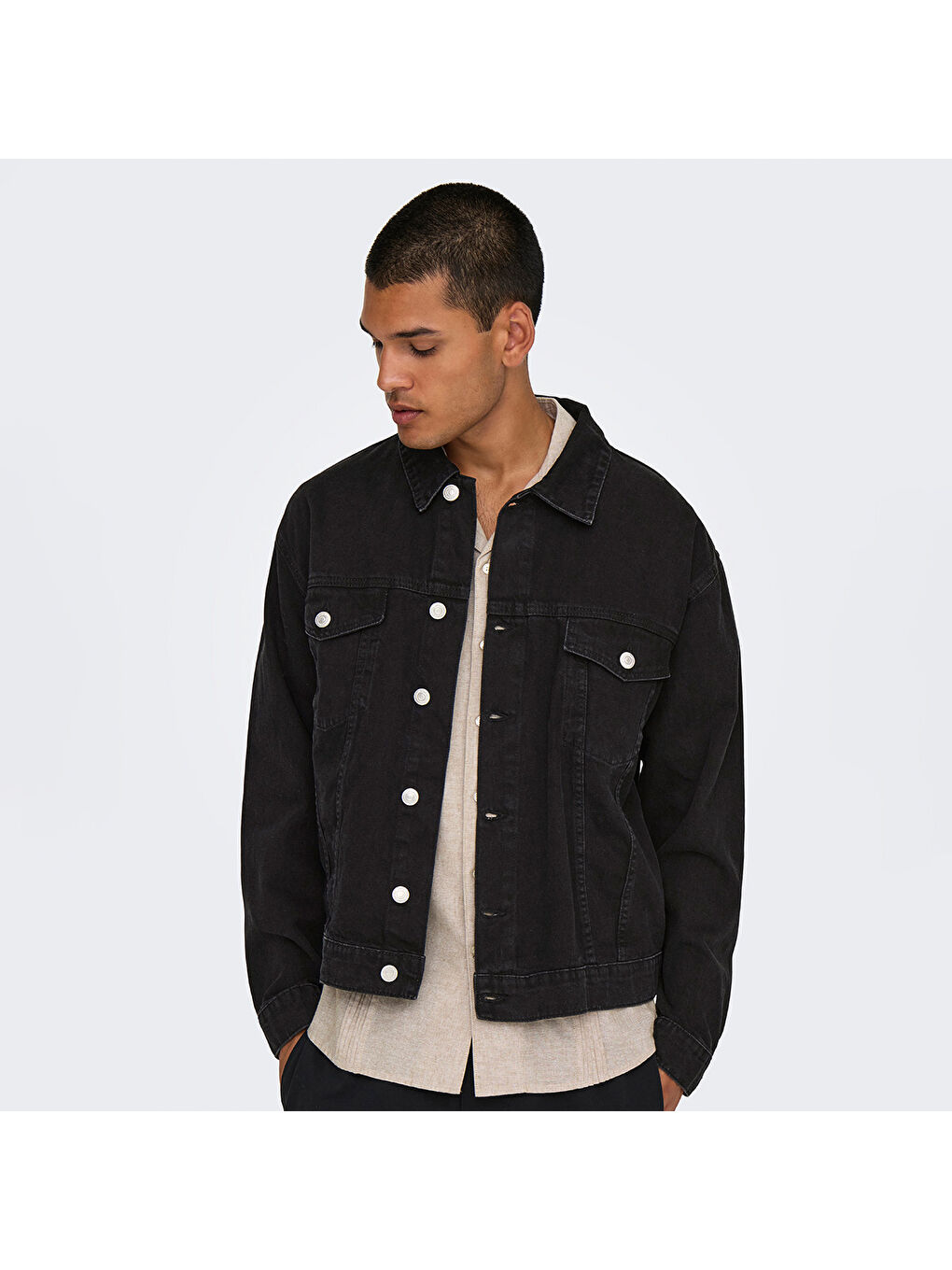 Just Box Tai Erkek Siyah Klasik Yaka Ceket-1