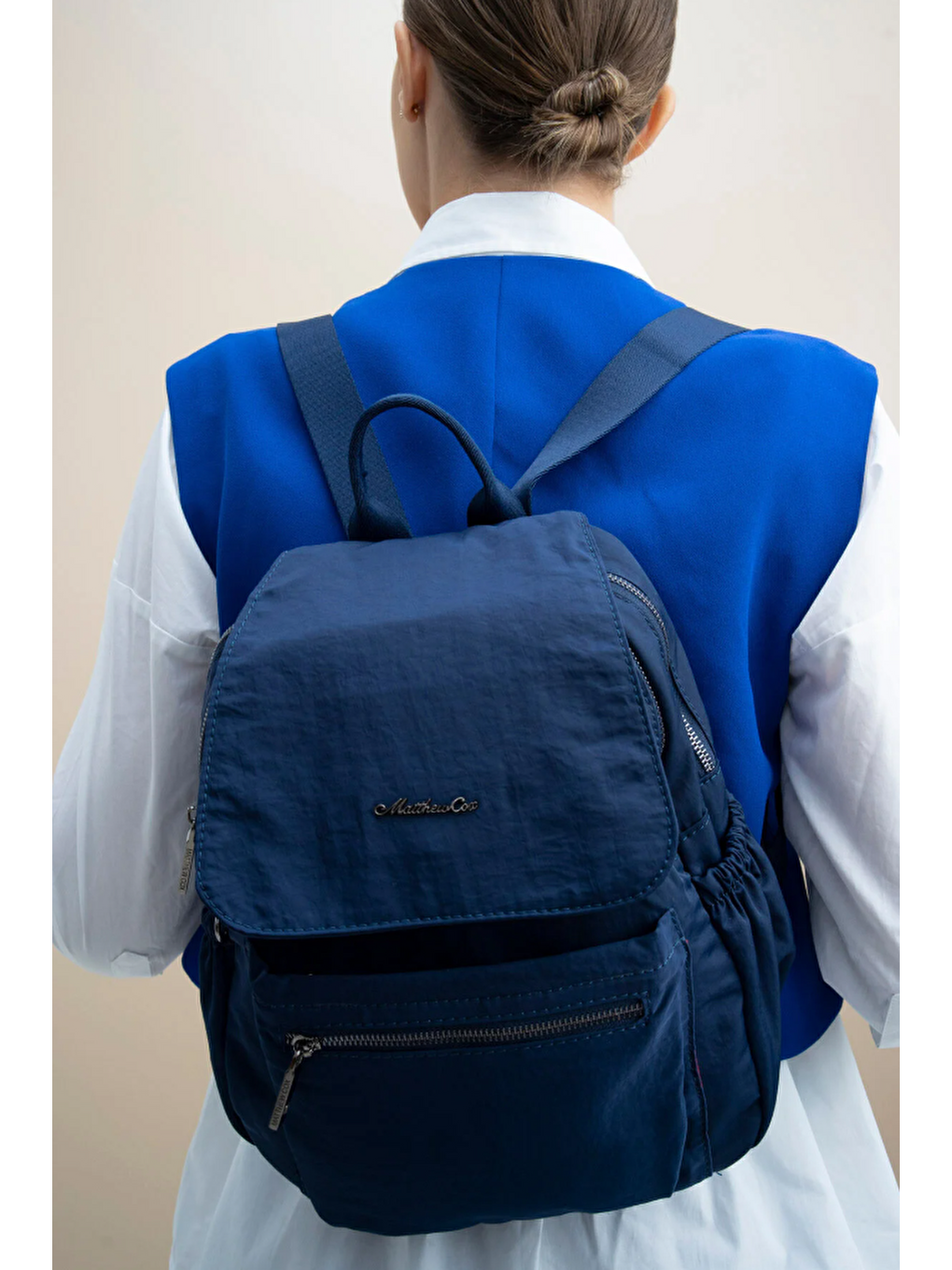 Lacivert Kapaklı Kadın Sırt Çantası BYN2325-1