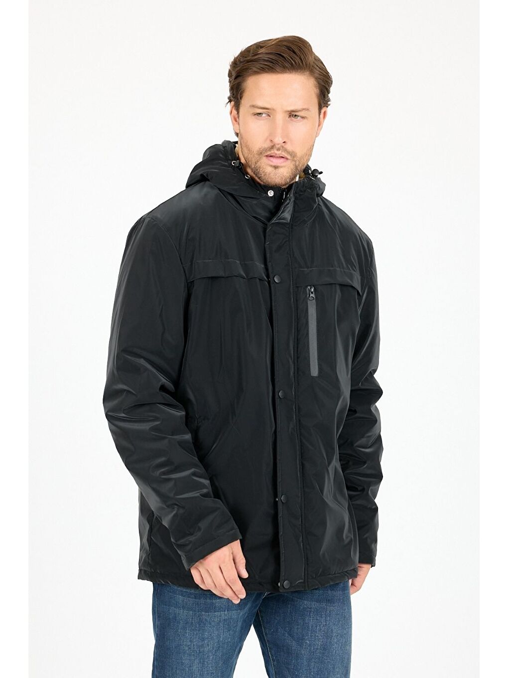 Siyah Vibes x Avmteks Kürklü Kapüşon Detaylı Mont 002-3