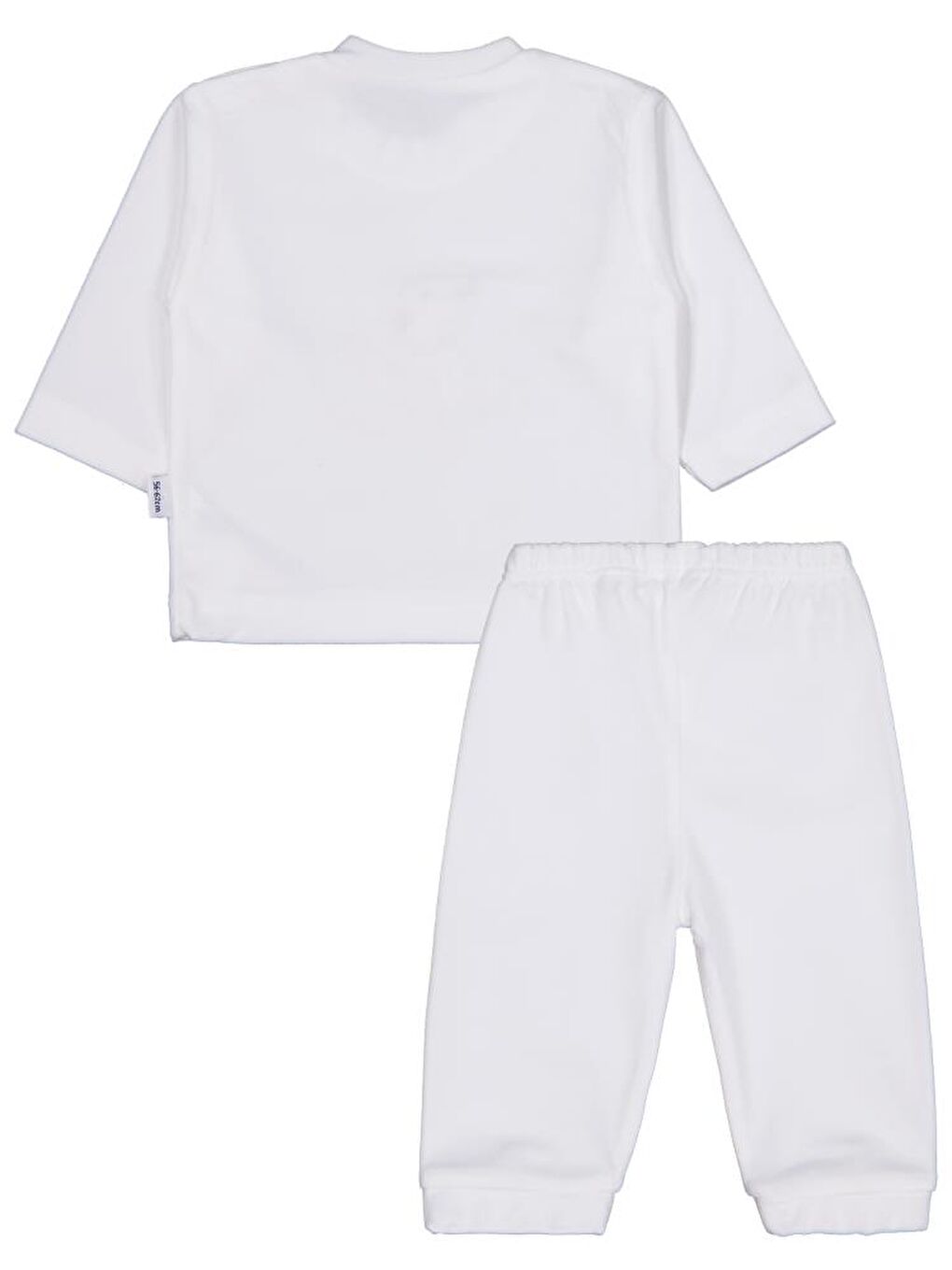 Velboa Uçaklı Erkek 2Li 1-6 Ay Takım - Ekru 6-9 Ay-1