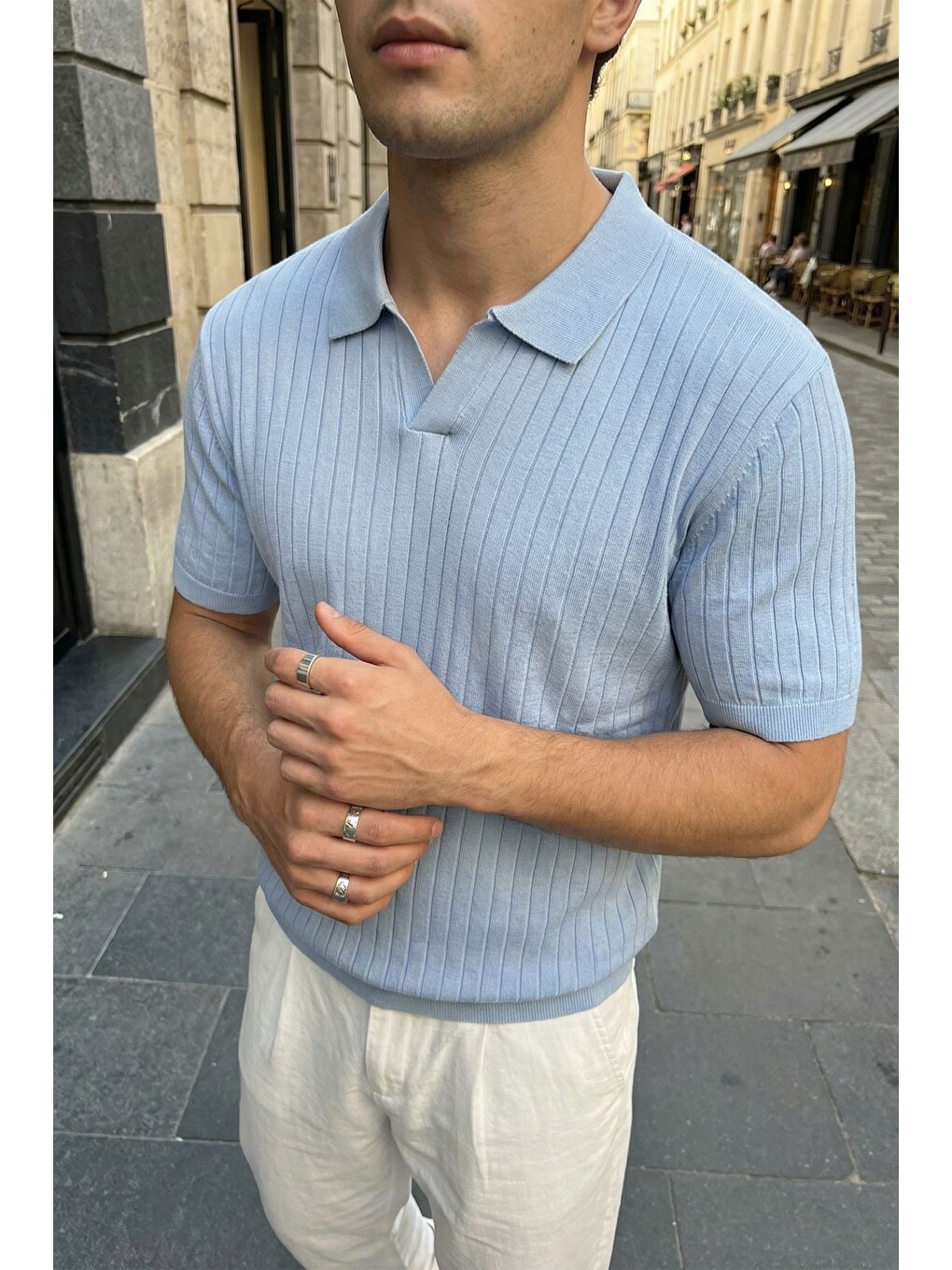 Mavi Sion Regular Fit Erkek Kısa Kol Triko Polo Yaka Tişört-2