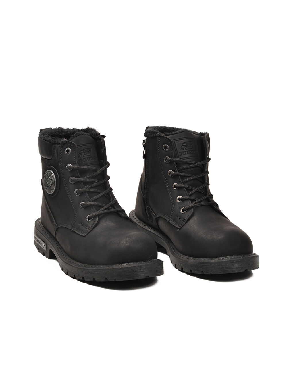 Siyah İçi Kürklü Kaymaz Soğuğa Dirençli Deri Erkek Bot 528 M-2