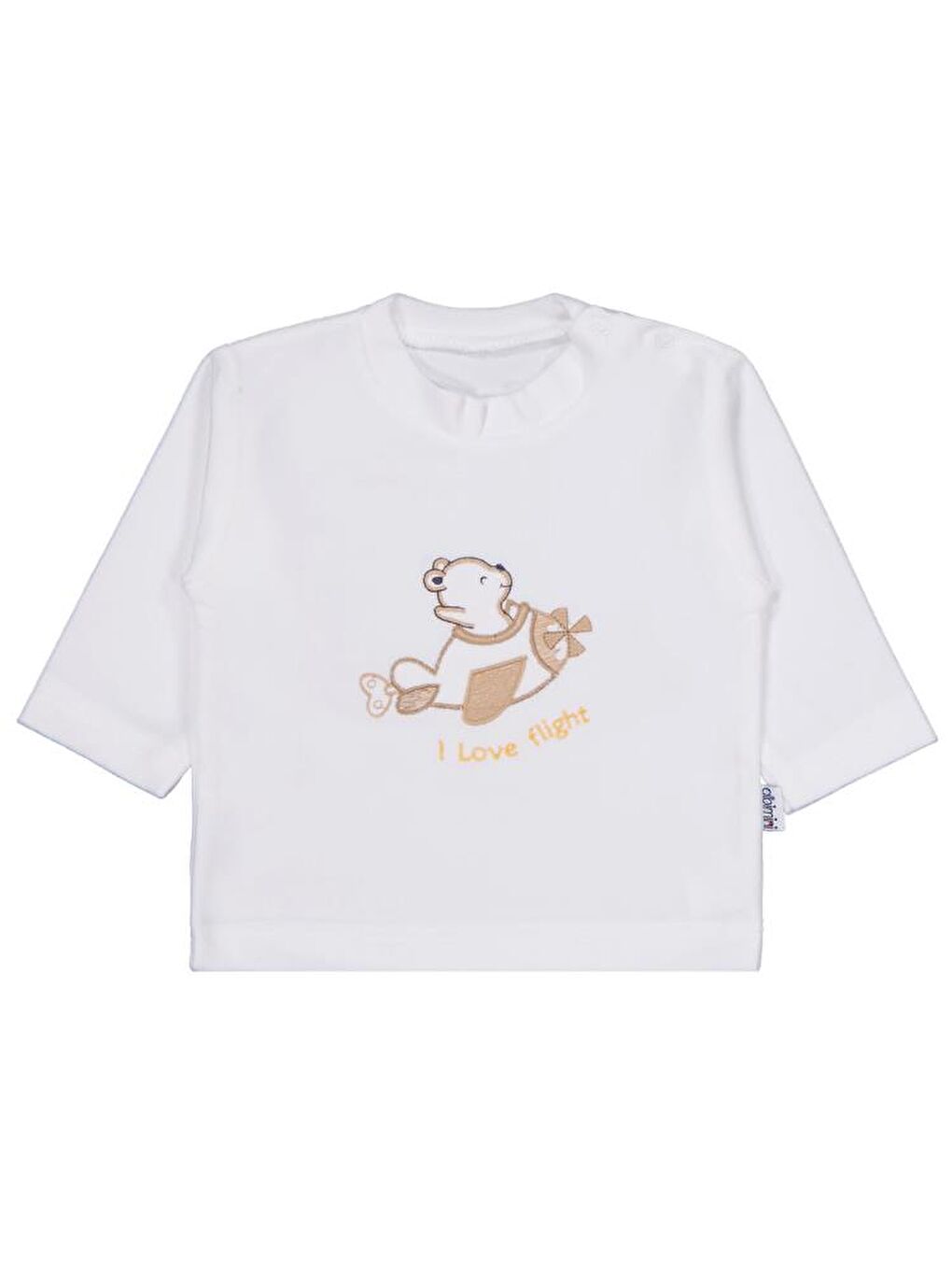 Velboa Uçaklı Erkek 2Li 1-6 Ay Takım - Ekru 6-9 Ay-2