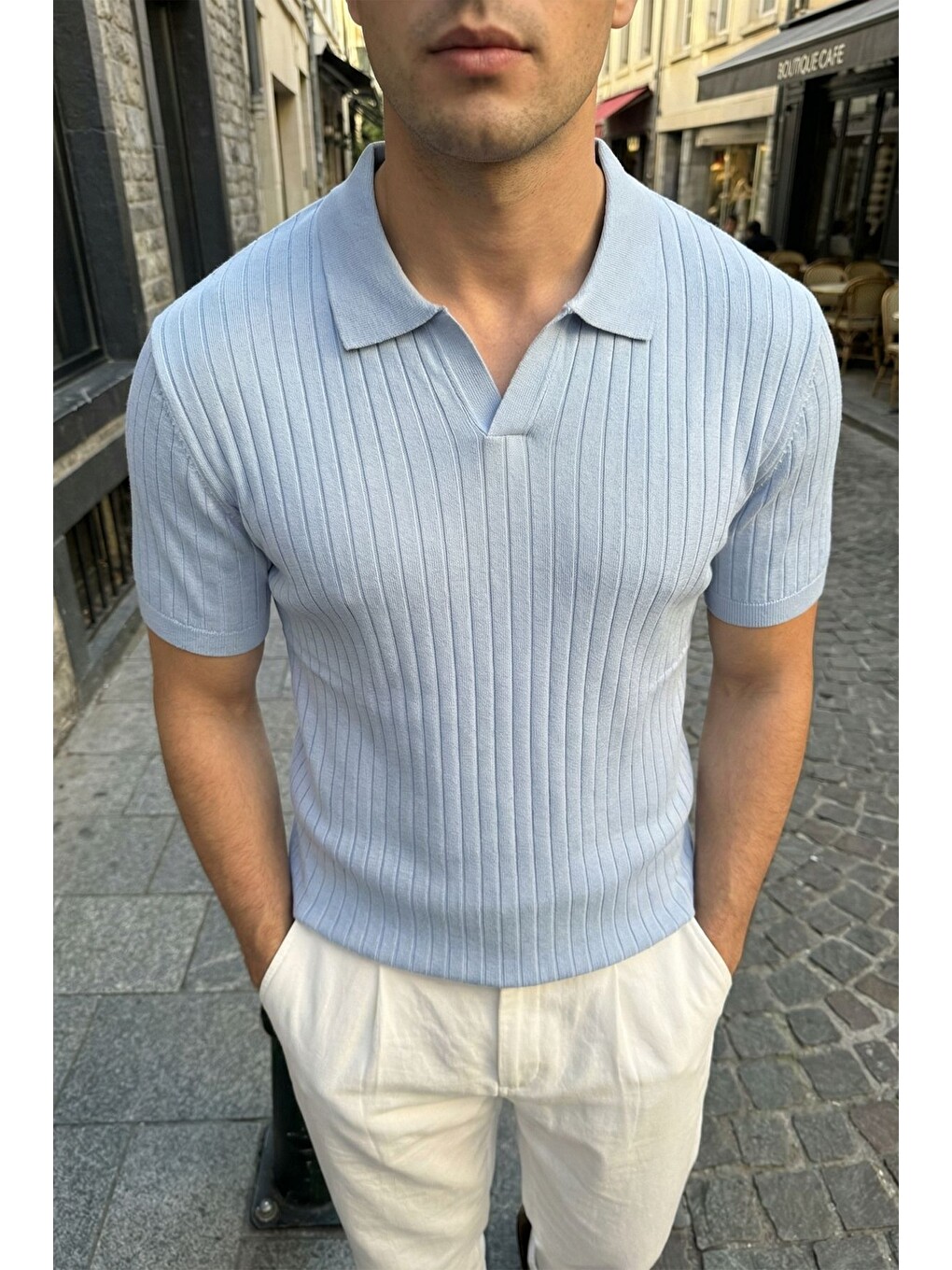Mavi Sion Regular Fit Erkek Kısa Kol Triko Polo Yaka Tişört-3