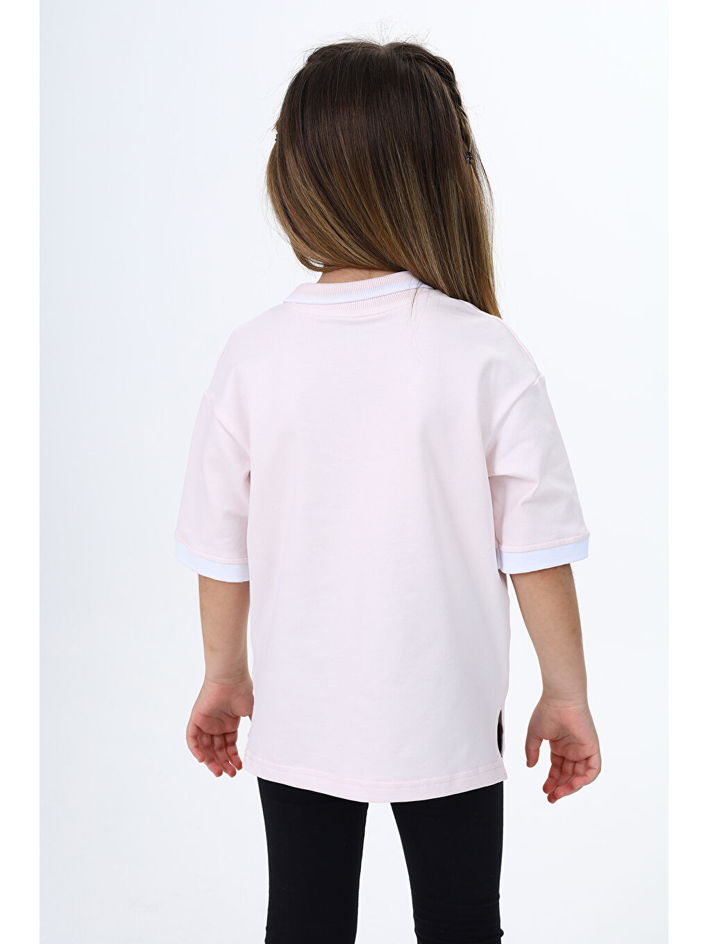 Pembe Kız Çocuk Baskılı Tişört-2