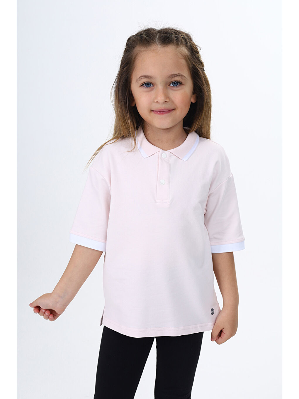 Pembe Kız Çocuk Baskılı Tişört-3