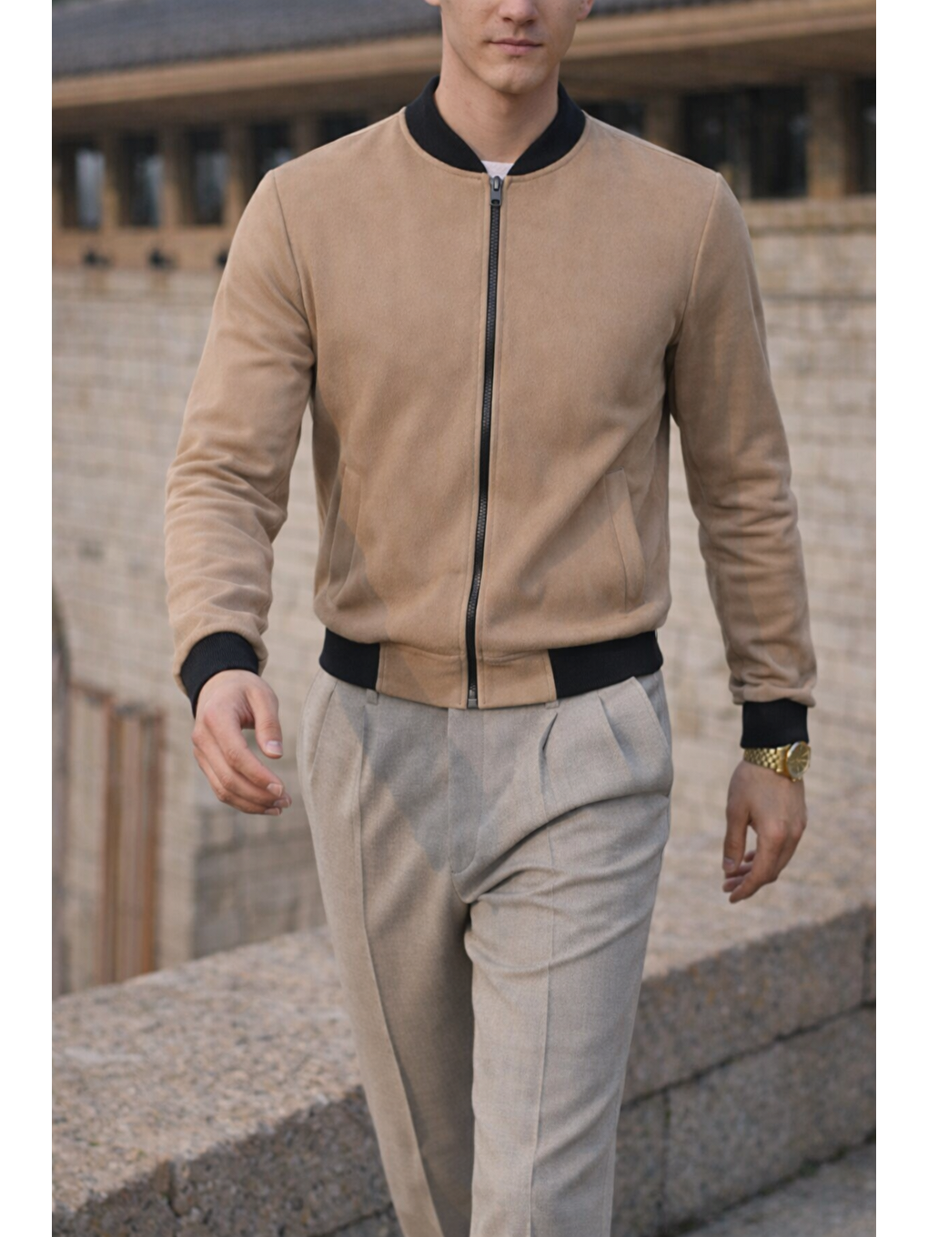 Kahverengi Erkek Smart Casual Kahve Nubuk Ceket-1