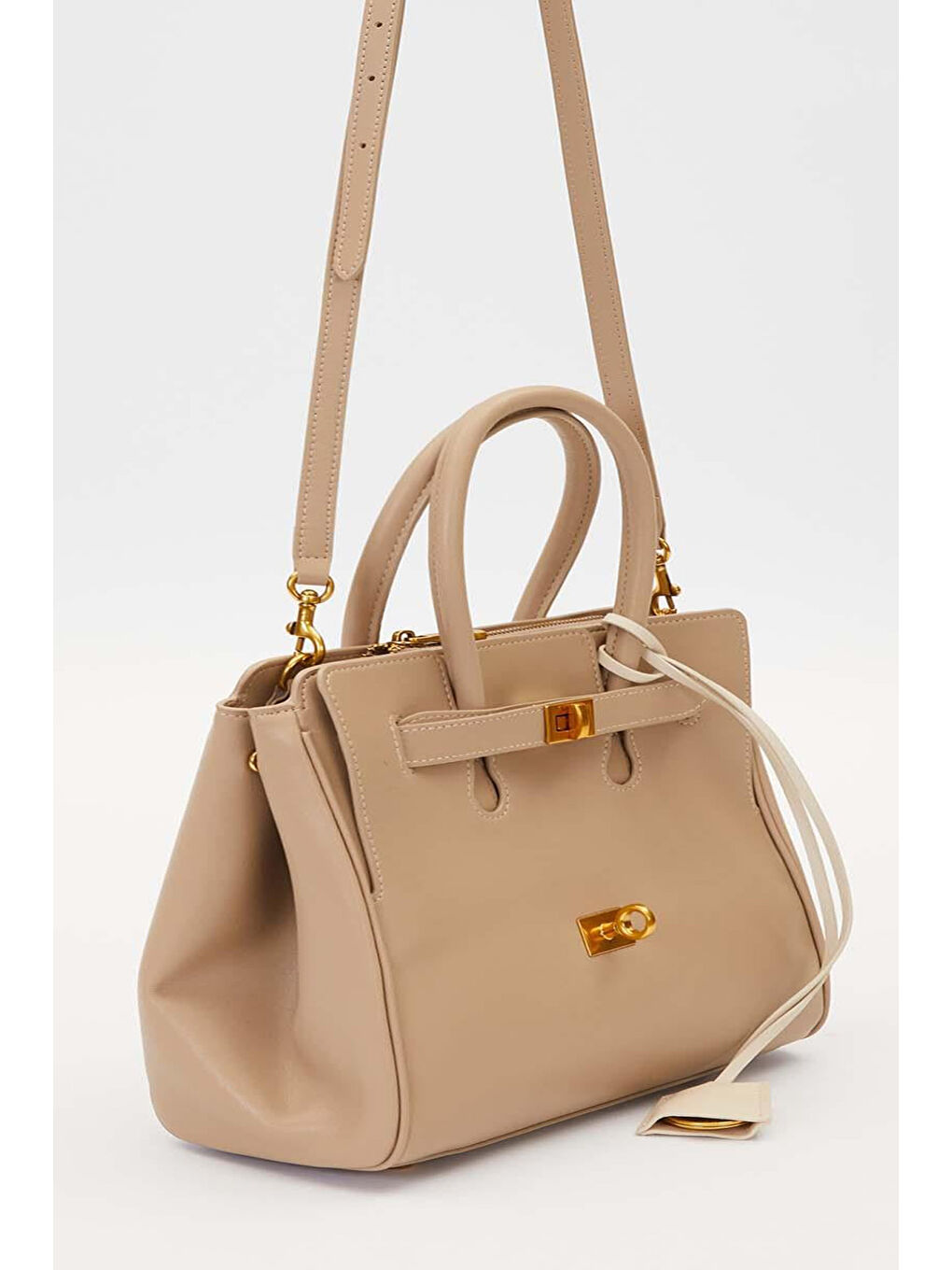 Premium Büyük Boy Yumuşak Deri Çanta 930316 Bej-1