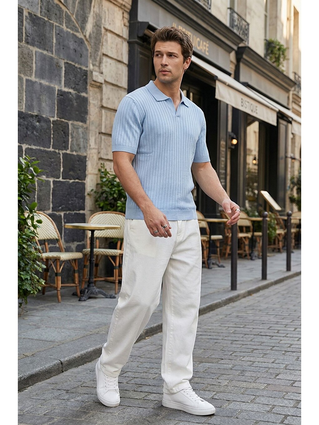 Mavi Sion Regular Fit Erkek Kısa Kol Triko Polo Yaka Tişört-5