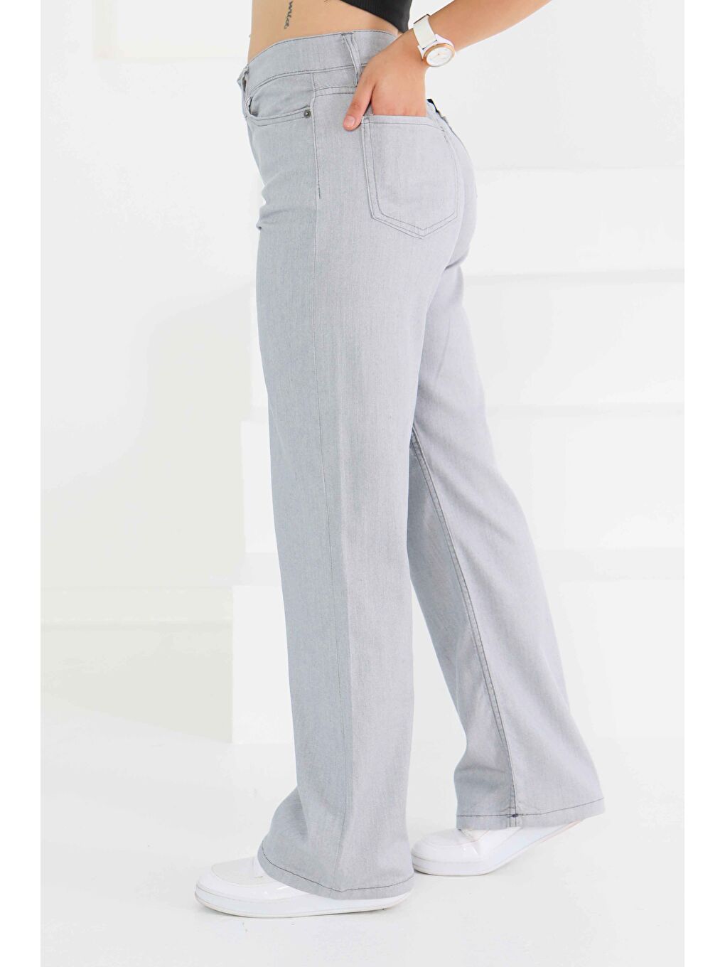 Palazzo Pantolon Gri - 27465-2