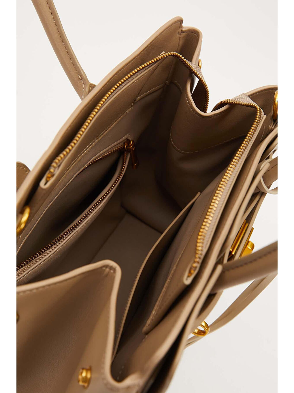 Premium Büyük Boy Yumuşak Deri Çanta 930316 Bej-2