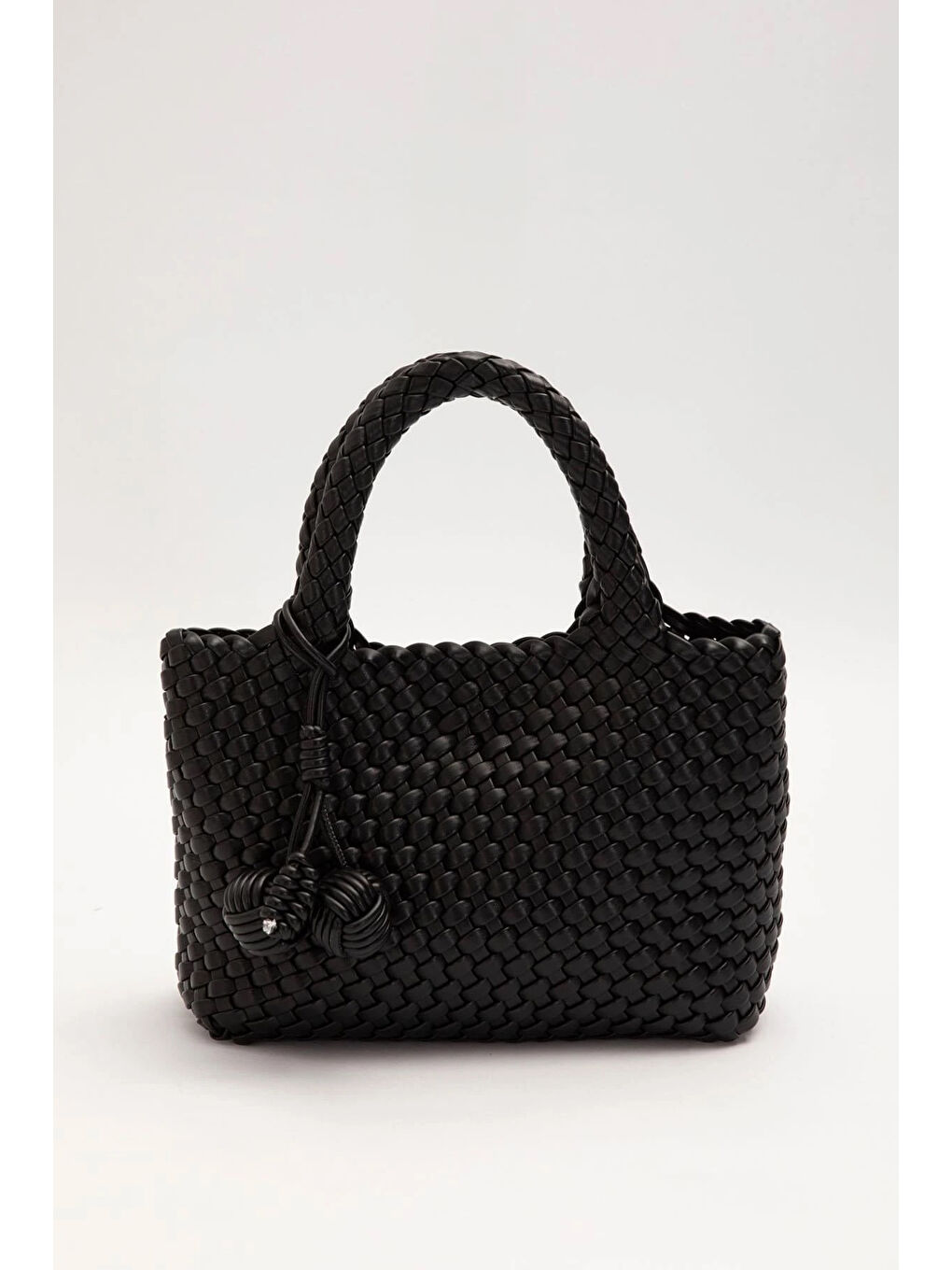 Örme Yumuşak Deri Askılı Çanta 930858 Siyah-2