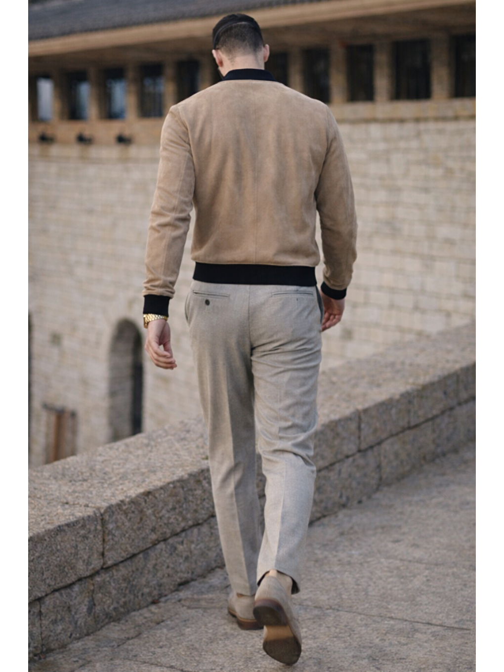 Kahverengi Erkek Smart Casual Kahve Nubuk Ceket-4