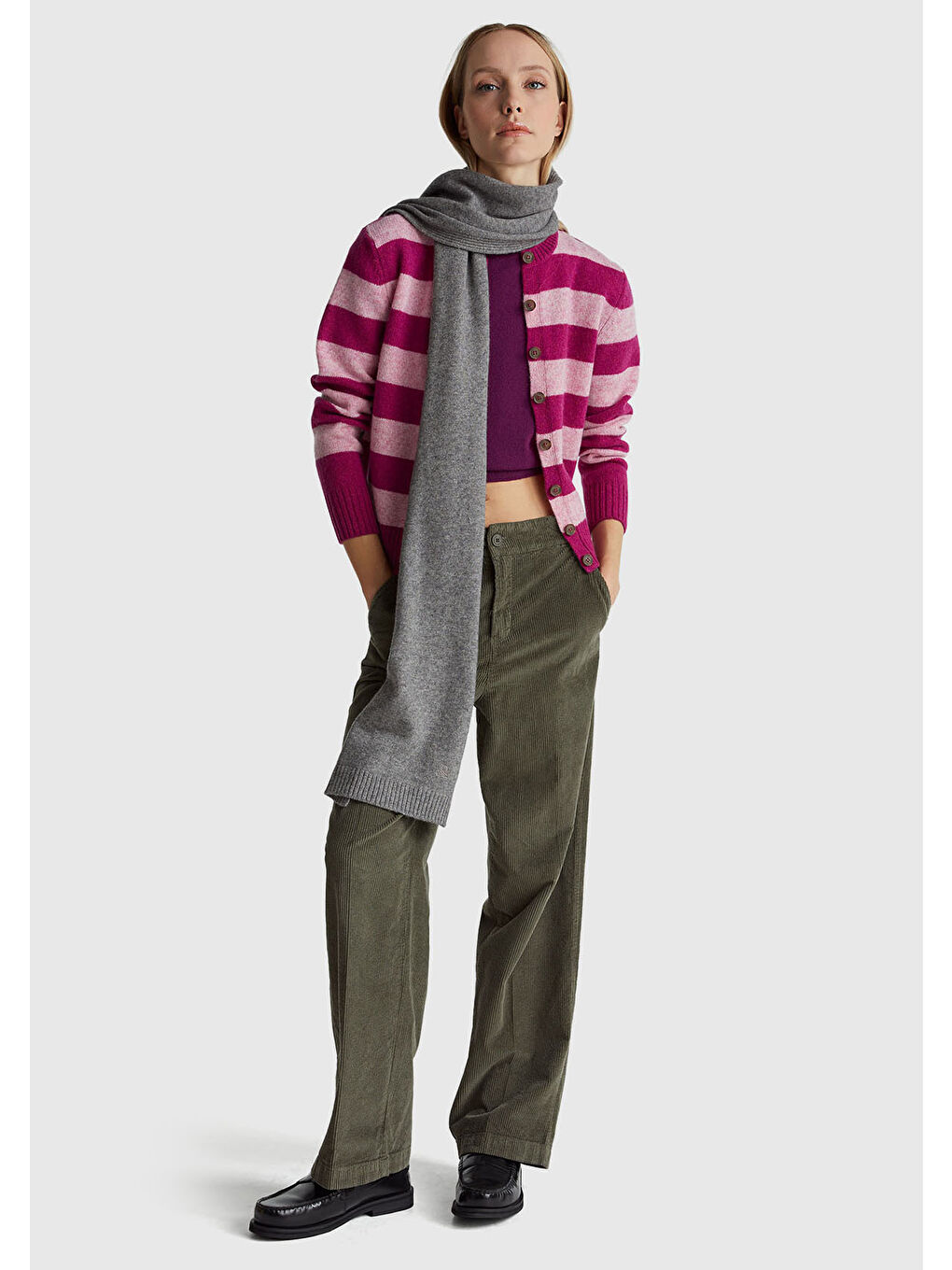 Kadın Mürdüm %100 Merino Bisiklet Yaka  Kısa Kollu Kazak-4