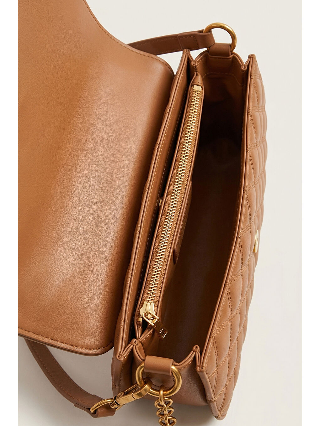 Kahverengi Premium Çift Askı Yumuşak Deri Çanta 930290 Camel-2