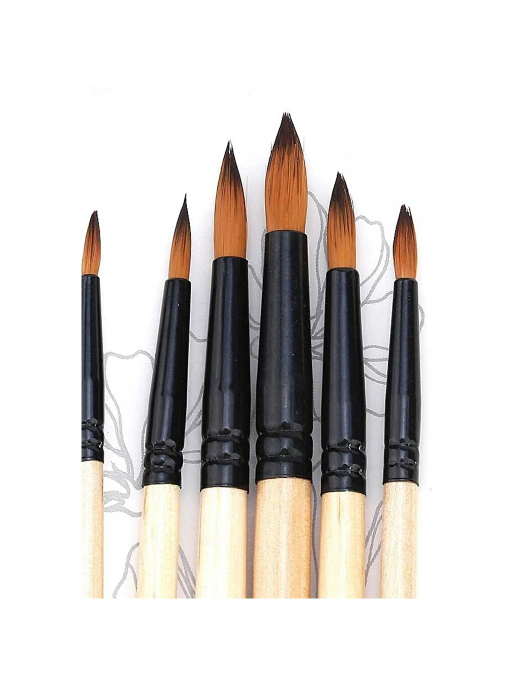 Stroke Yuvarlak Uçlu Fırça Seti 6 lı (Set: 5) (11218)