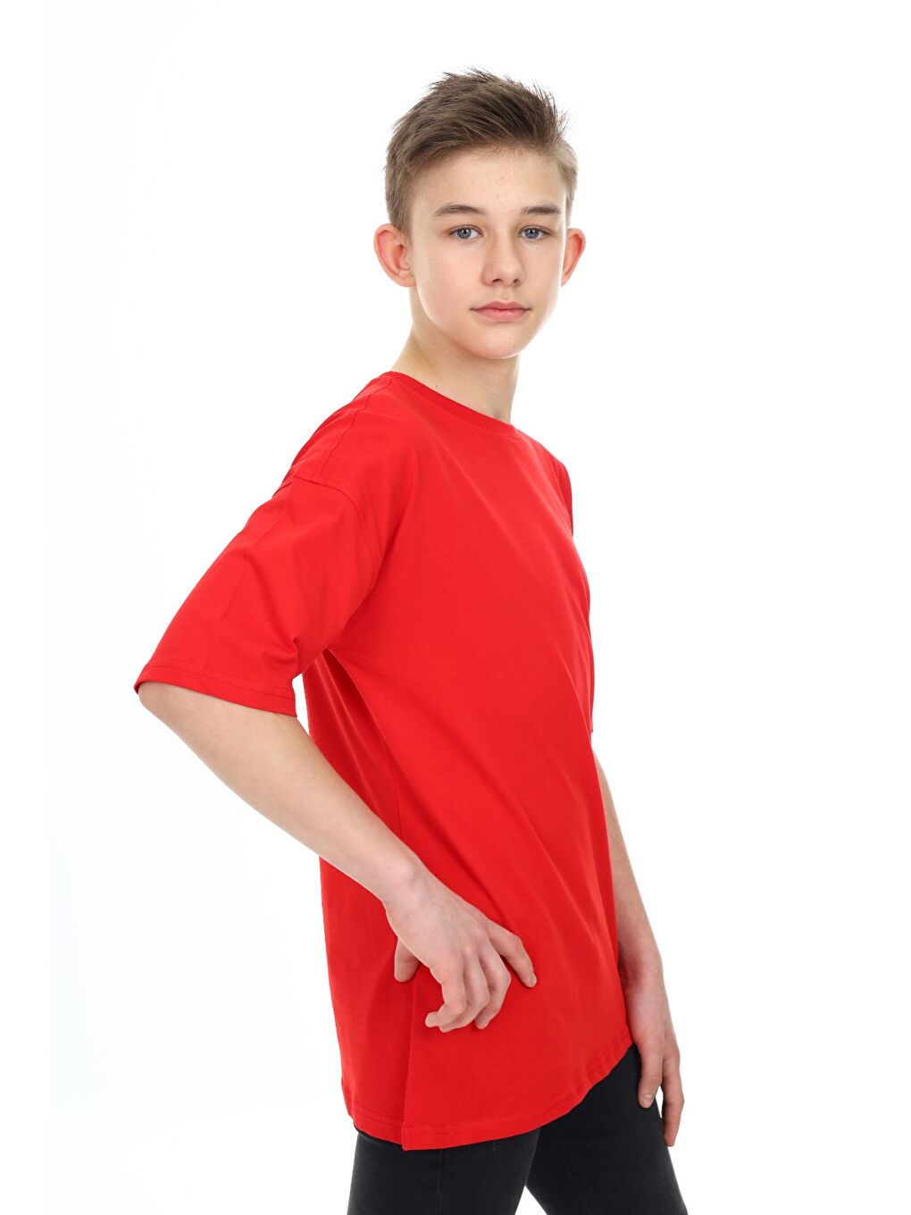 Kırmızı Erkek Çocuk Baskılı Tişört-3