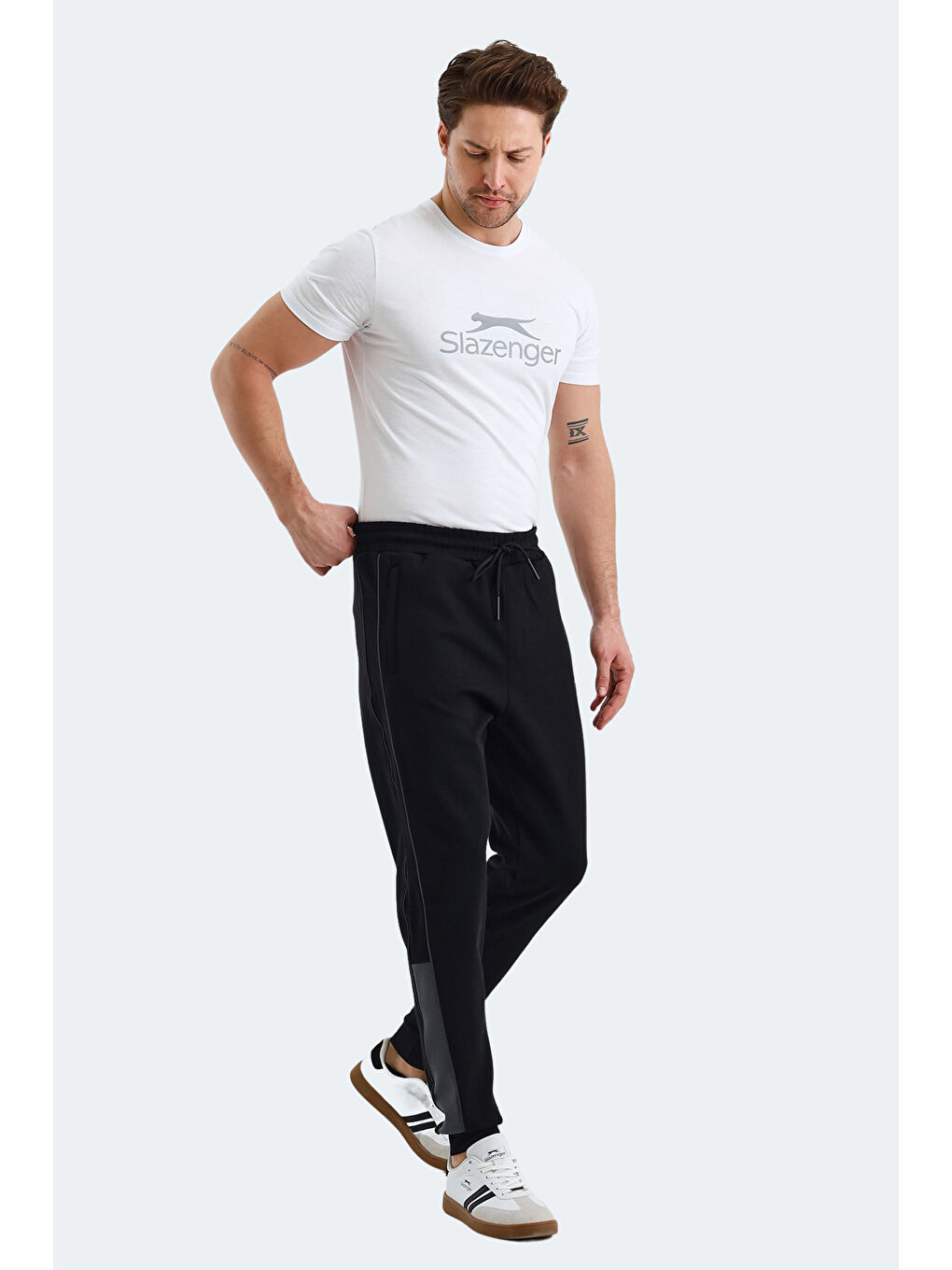 Siyah VALARY 2 Lİ SET Erkek   Eşofman Altı-7