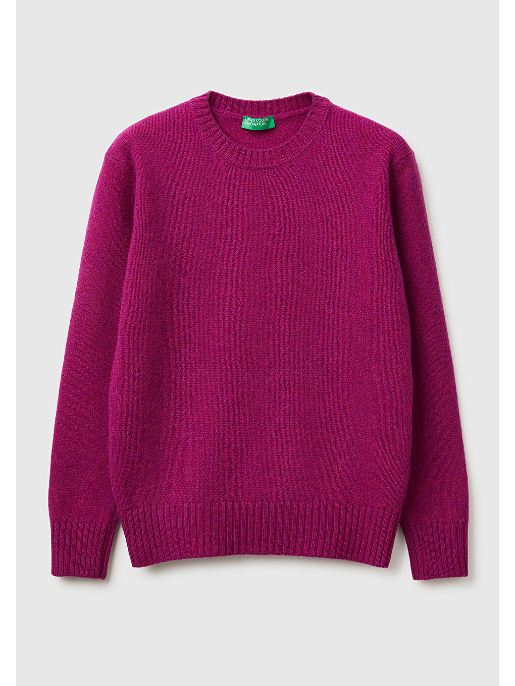 Kadın Fuşya Bisiklet Yaka Shetland Kazak-1