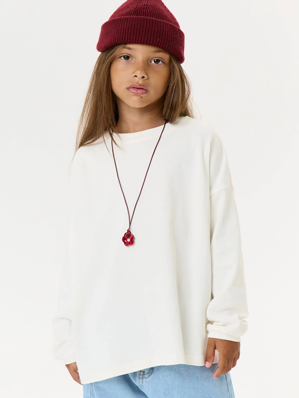 Beyaz Erkek Çocuk %100 Pamuk 3'lü Set Uzun Kollu Düz Tişört-2