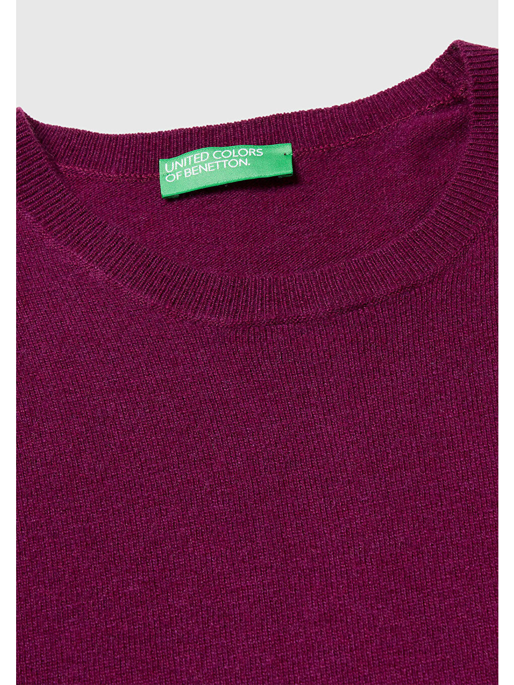 Kadın Mürdüm %100 Merino Bisiklet Yaka  Kısa Kollu Kazak-6