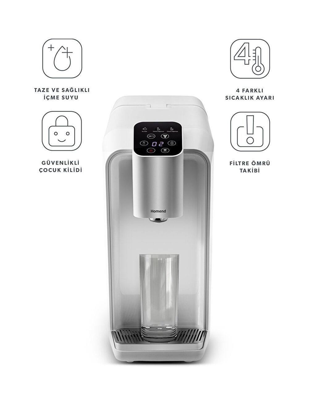 Himalaya 9007H 4 Farklı Derecede Su Veren Akıllı Kettle Özellikli Su Arıtıcı-4