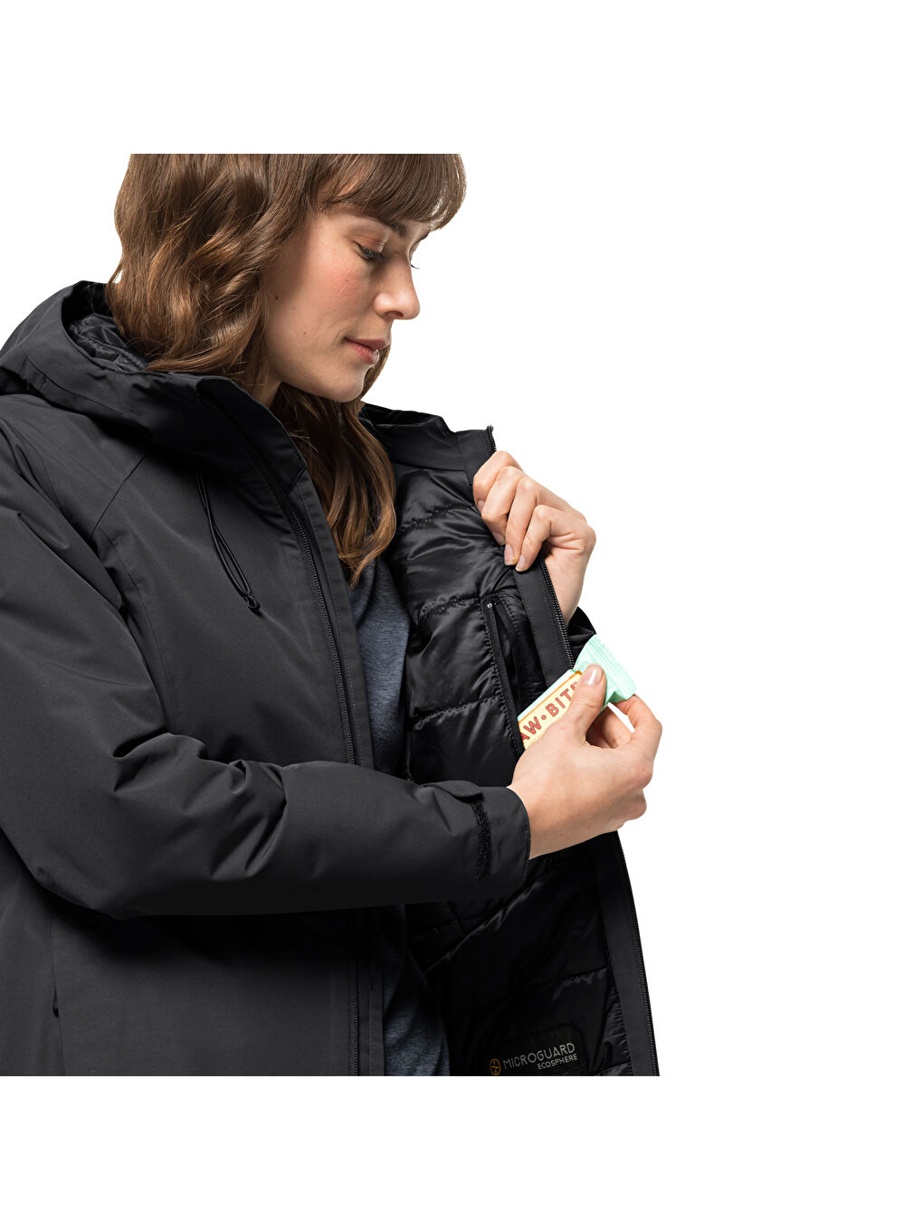 Heidelstein Ins Kadın Siyah Outdoor Ceketi-2