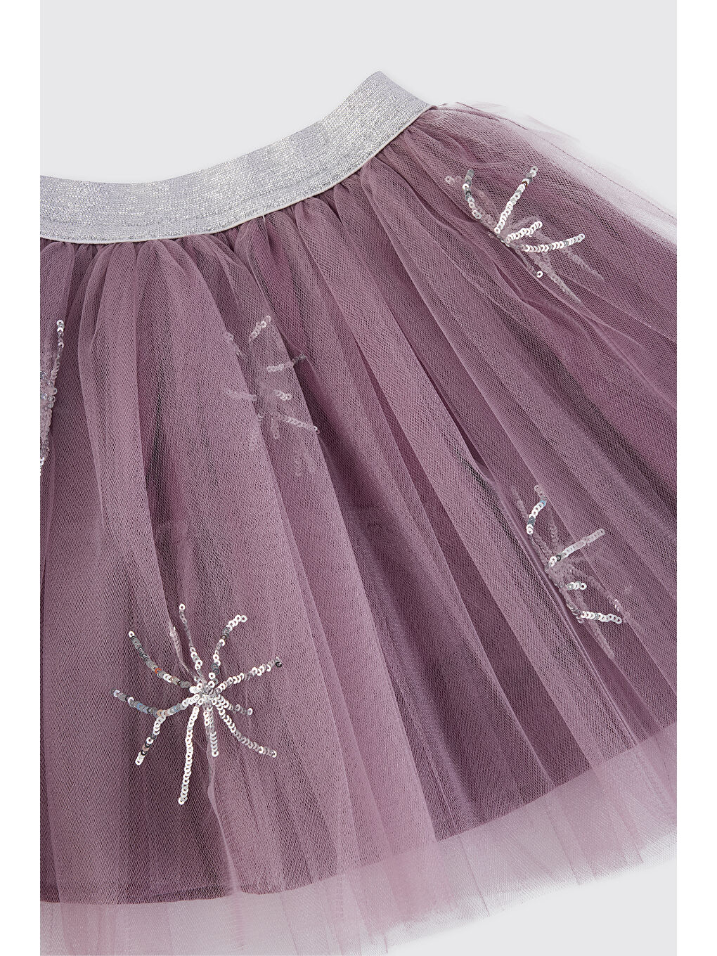 Kız Bebek Pul Nakışlı Mor Tütü Etek-2