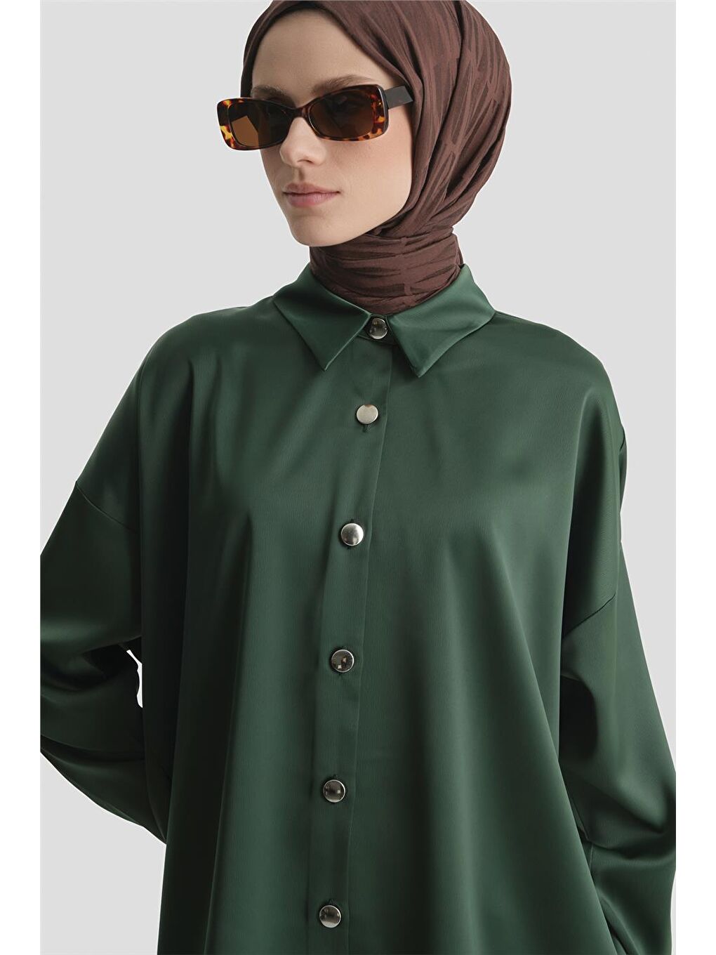 Saten Tunik Yeşil-3