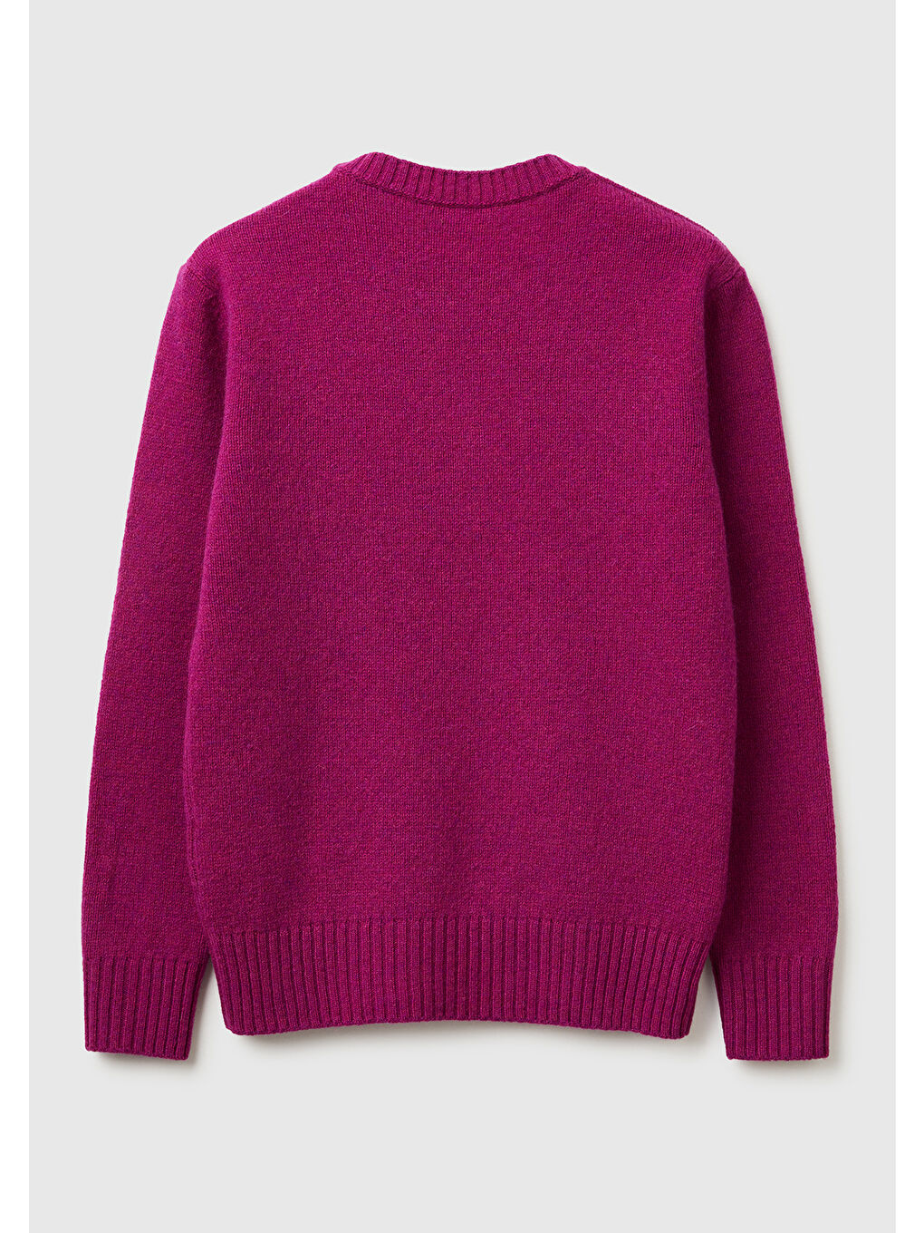 Kadın Fuşya Bisiklet Yaka Shetland Kazak-3