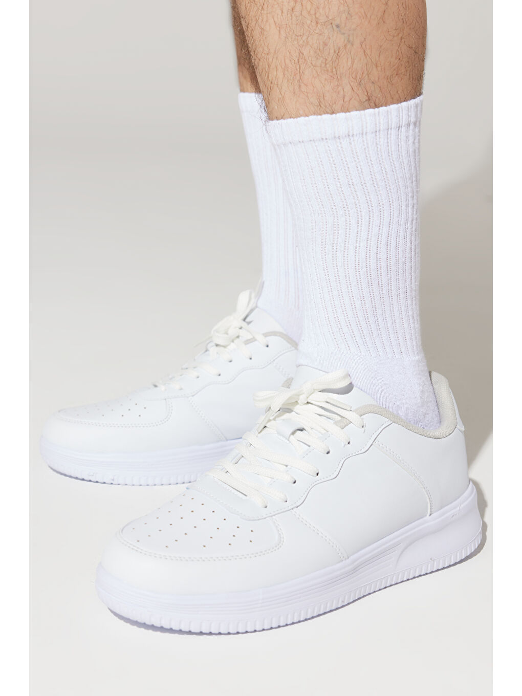 Erkek Beyaz Sneaker Ayakkabı-1