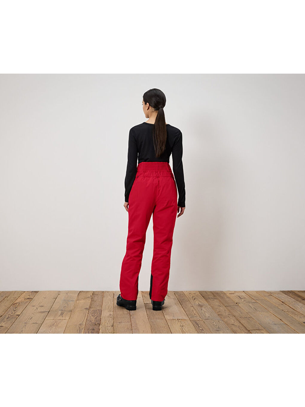 Kadın Kayak Pantolonu, Yük. Bel, Kırmızı-2