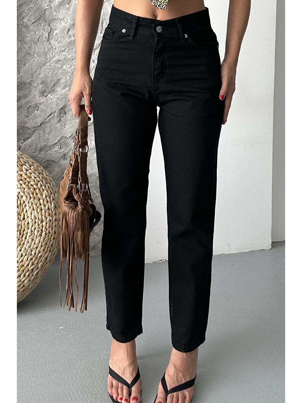 Mom Fit Jean Pantolon Siyah - 27301-2