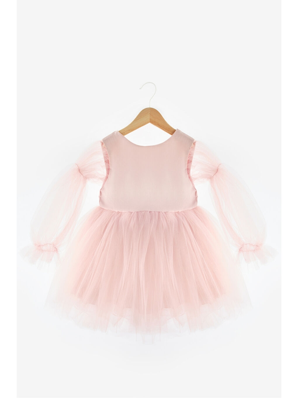 Pembe Pudra Kelebek Kanatlı Kız Bebek Elbise - Kate-2