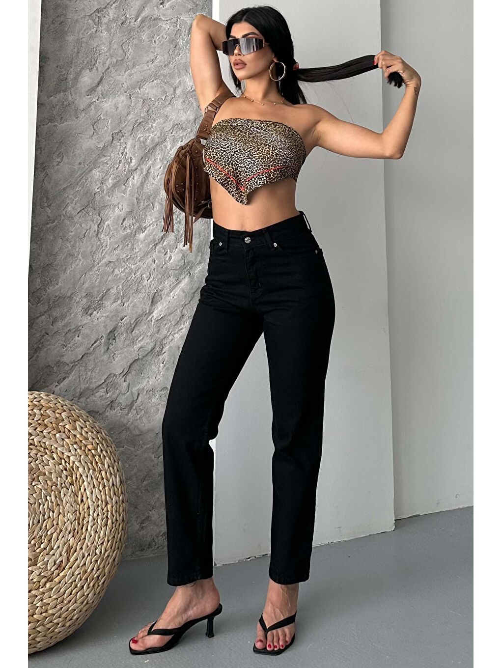 Mom Fit Jean Pantolon Siyah - 27301-3