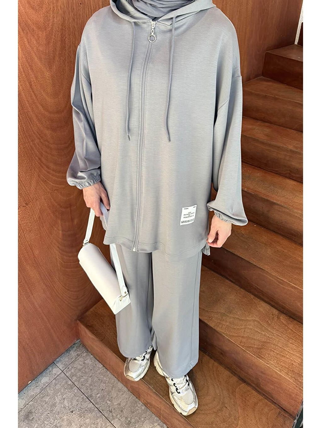 Arma Detaylı İkili Takım Gri-2