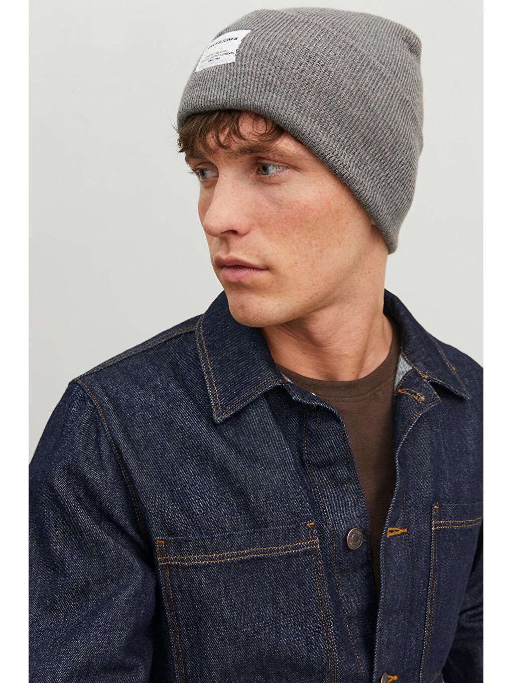 Jack & Jones Gri Jaclong Erkek Bere 12150627