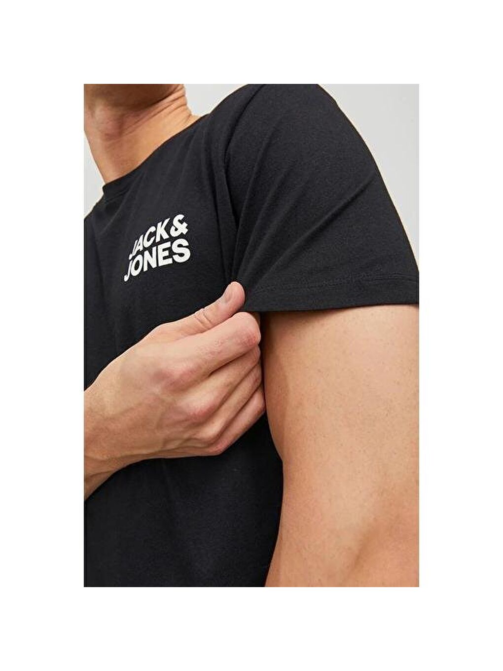 Jack&Jones Corp Logo Ss Erkek Siyah Tişört-1
