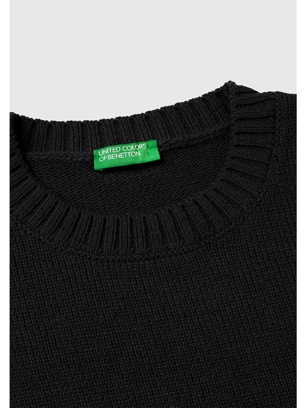 Kadın Siyah Yün ve Akrilik Karışımlı Ribana Detaylı Bisiklet Yaka Kazak-6