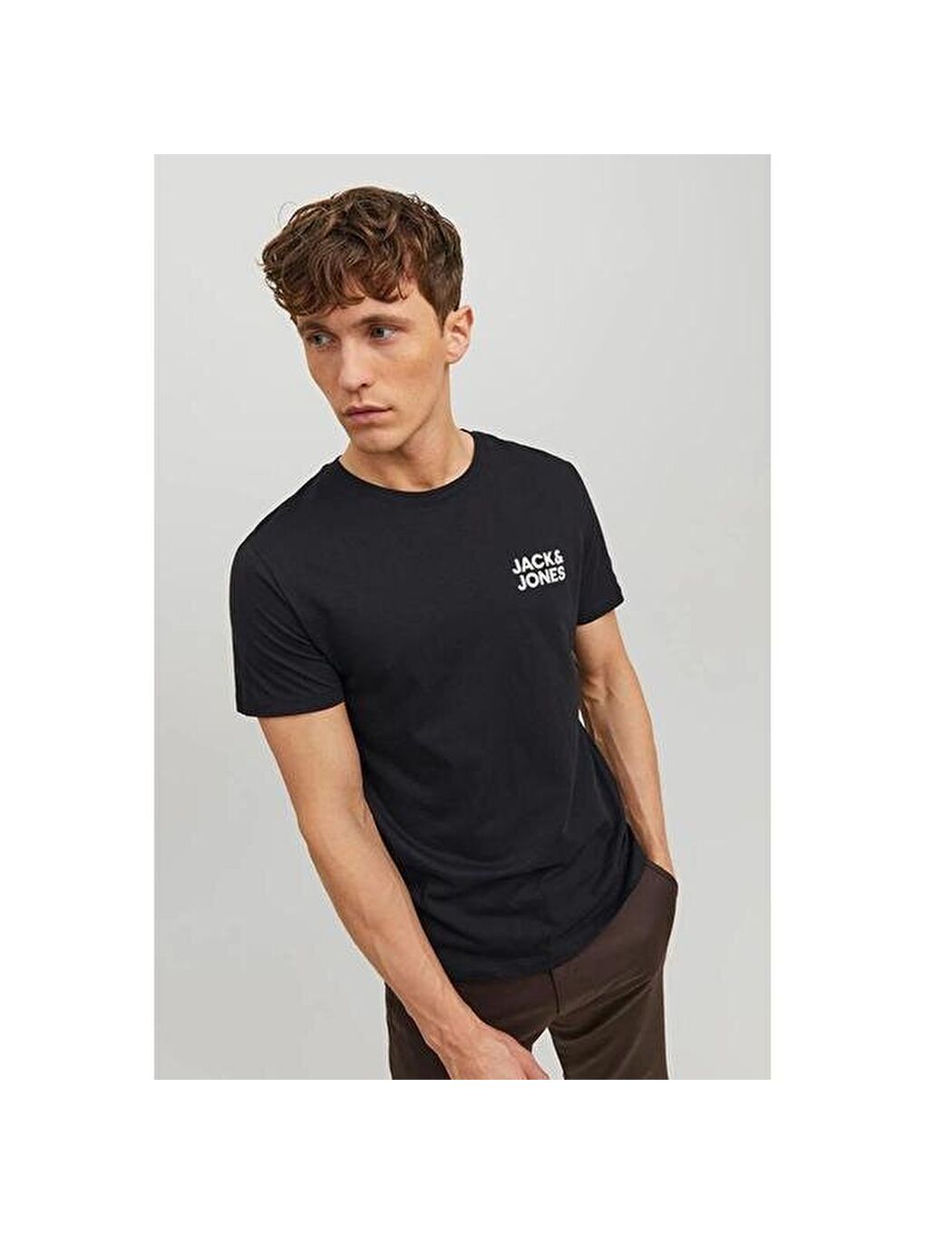Jack&Jones Corp Logo Ss Erkek Siyah Tişört-2
