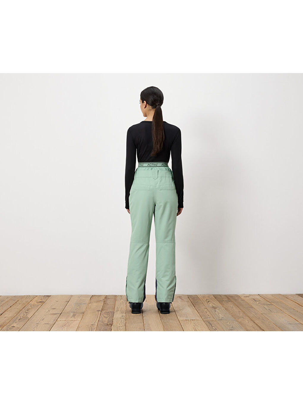 Kadın Kayak ve Snowboard Pantolonu,Yeşil-1